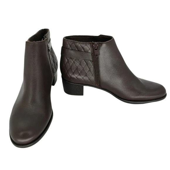 Munro Ankle Boots Bootie Jolynn Quilted Stack Block Heel - Picture 6 of 12
